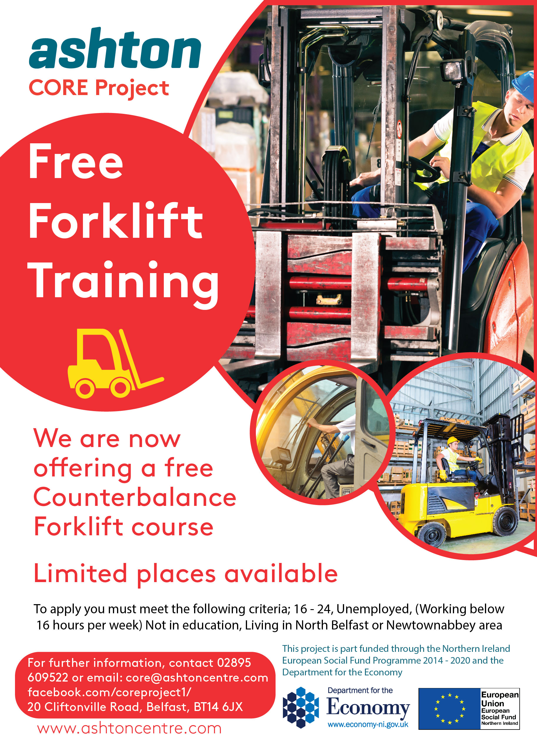 1 & 2 Day Training for Forklift Truck Training Near Me Belfast